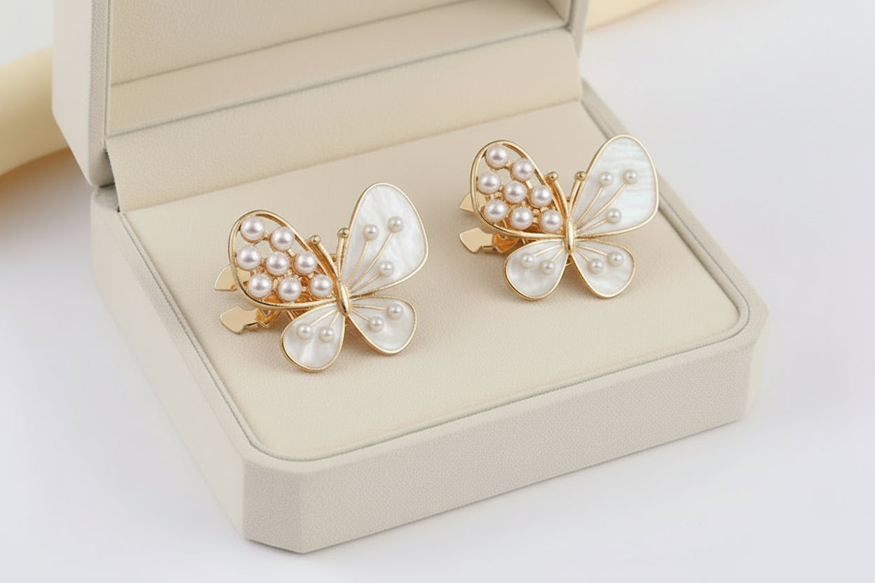 Pearl Butterfly Cufflinks (Pair)