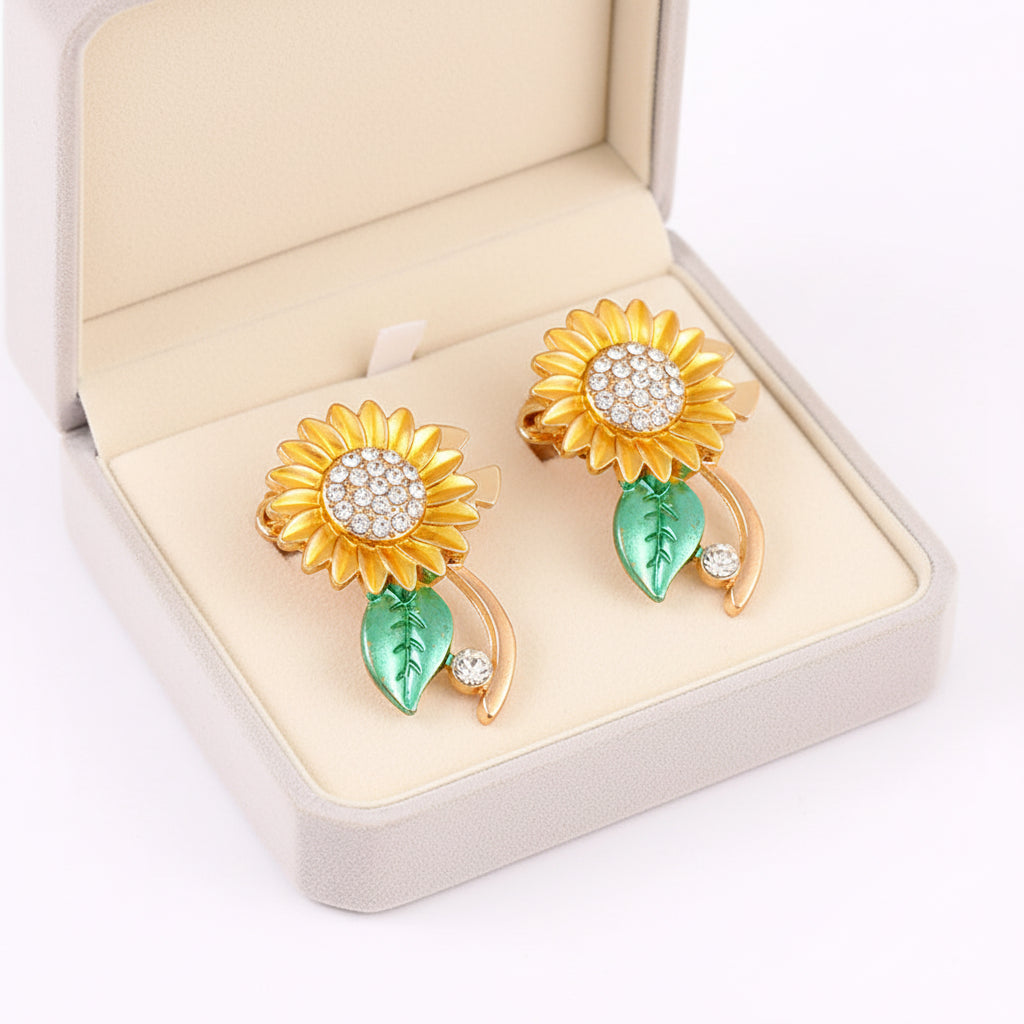 Sunflower Stone Cufflinks (Pair)