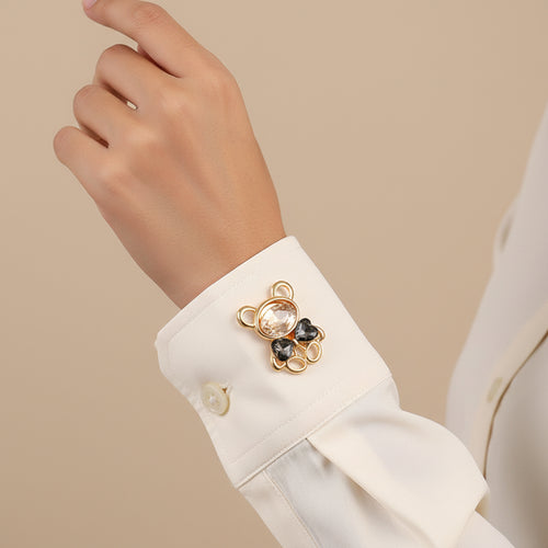 Crystal Bear Cufflinks (Pair)