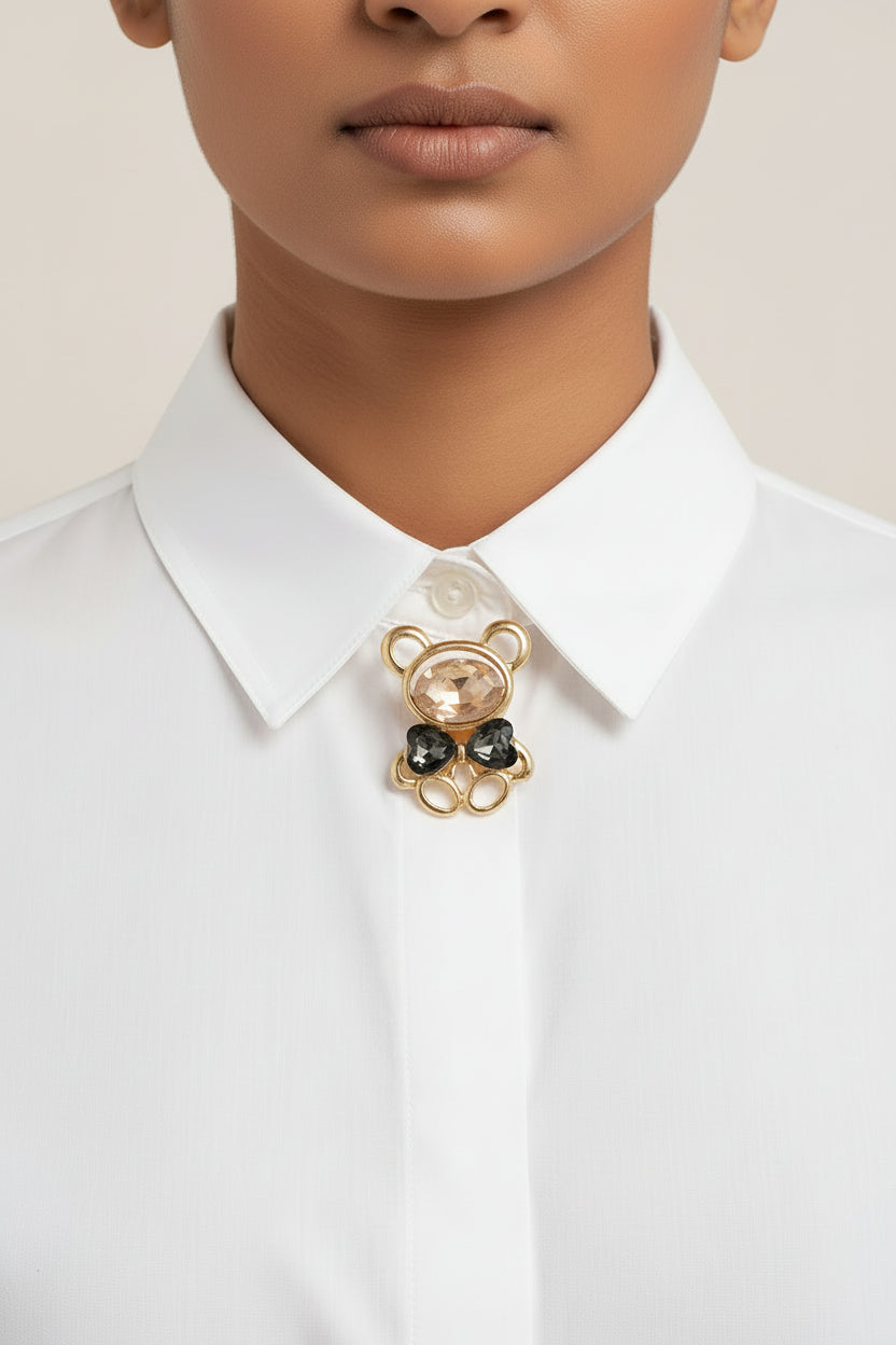 Crystal Bear Cufflinks (Pair)