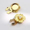 Gold Floral Cufflinks (Pair)