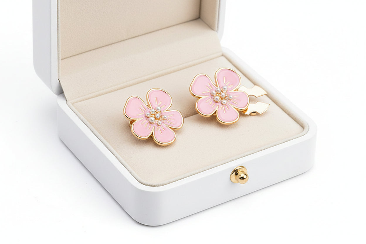 Pink Pearl Cufflinks (Pair)