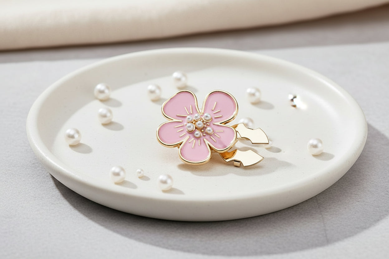 Pink Pearl Cufflinks (Pair)