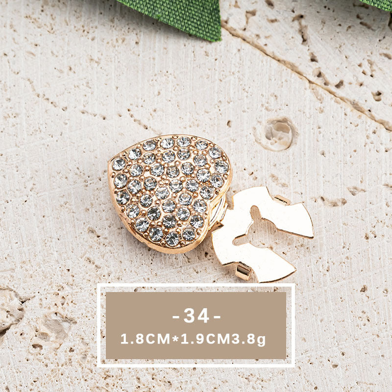 Crystal Heart Cufflinks (Pair)