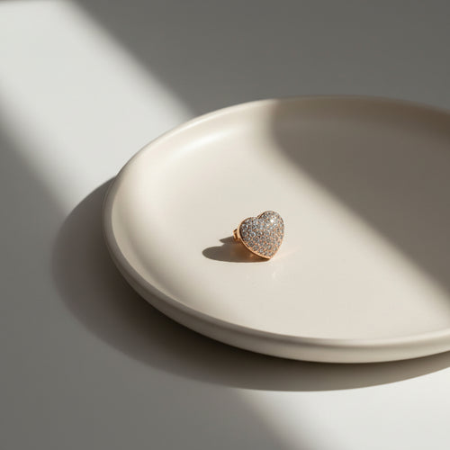 Crystal Heart Cufflinks (Pair)