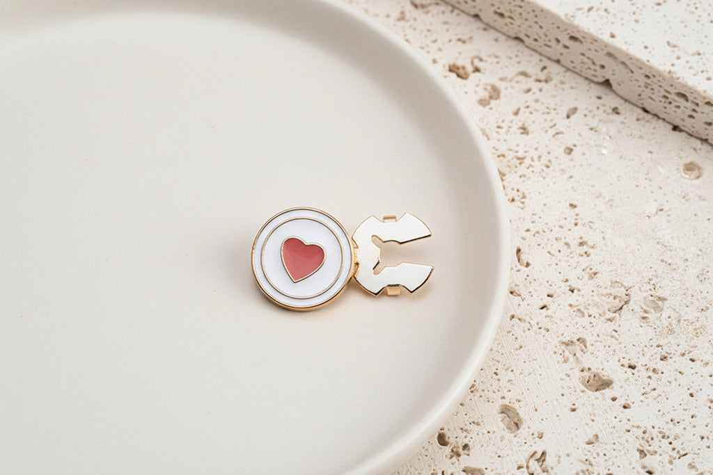 White Heart Cufflinks (Pair)