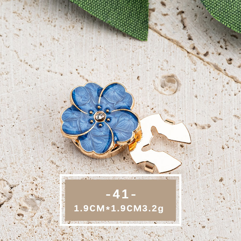 Blue Floral Cufflinks (Pair)