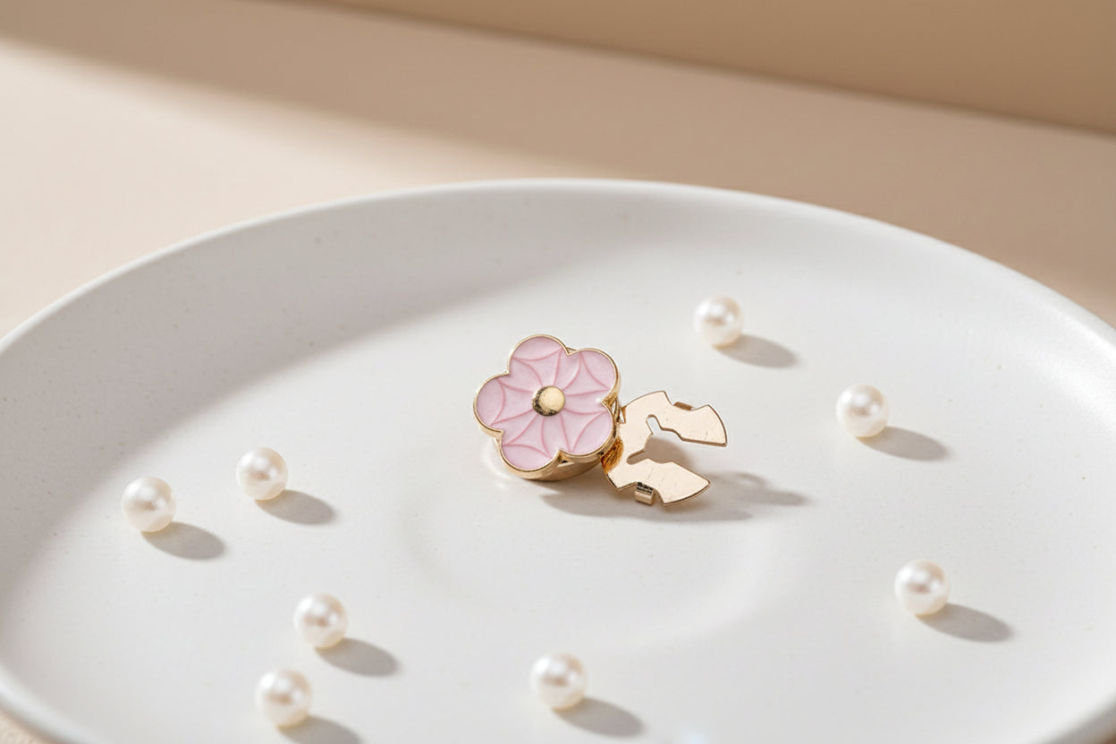 Pink Petal Cufflinks (Pair)