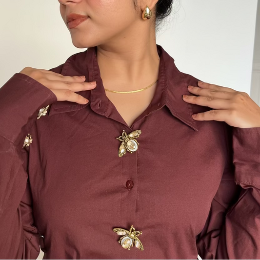 Gold Bee Cufflink (Pair)