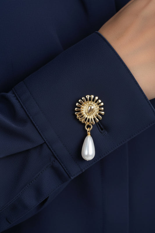 Golden Ray Pearl Drop (Pair)