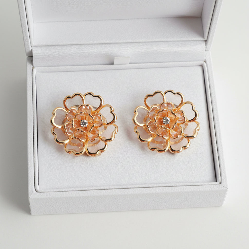 Champagne Bloom Crystal (Pair)