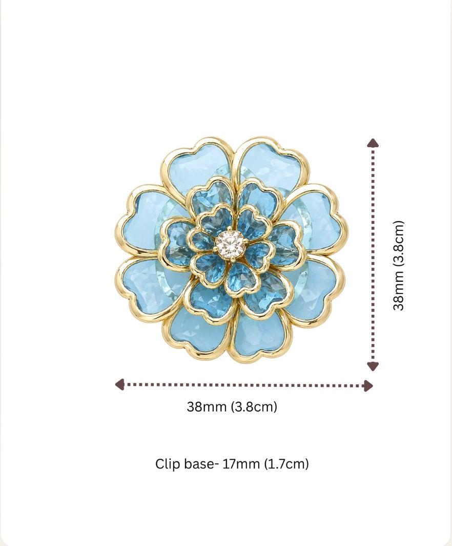 Turquoise Crystal Button Covers (Pair)